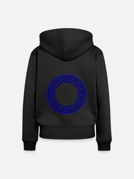 Griechisch Icon Kreis - Frauen Premium Bio Zip Hoodie - Schwarz