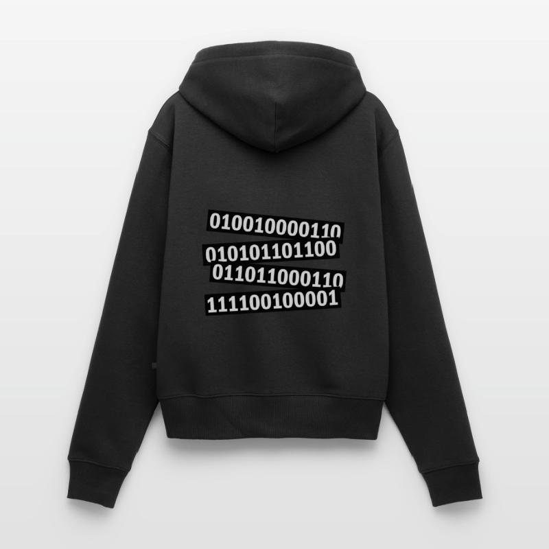 Langage de programme de code binaire Sweat à capuche zippé Premium bio Femme