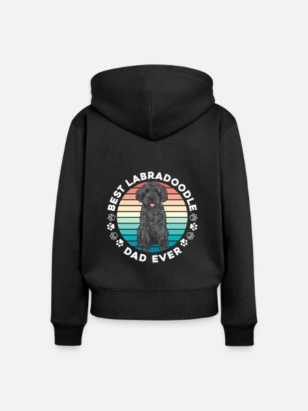 Labradoodle Hund - Frauen Premium Bio Zip Hoodie - Schwarz