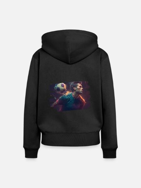 Fussball Star - Frauen Premium Bio Zip Hoodie - Schwarz