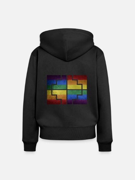 Geometrie - Frauen Premium Bio Zip Hoodie - Schwarz
