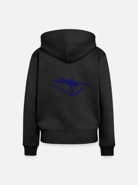 auf Herren Billard - Frauen Premium Bio Zip Hoodie - Schwarz