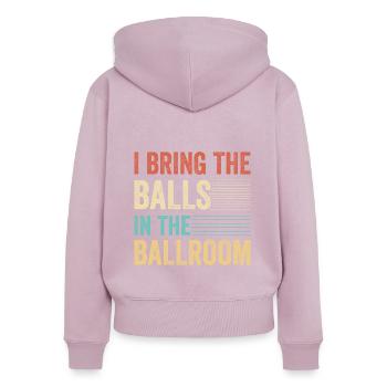 Tanzen Spruch Ballsaal Paartanz Tanz Tanzfläche - Frauen Premium Bio Zip Hoodie - Altrosa - Hinten - Julia (174cm)