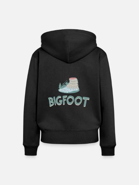 Bigfoot Outdoor - Frauen Premium Bio Zip Hoodie - Schwarz