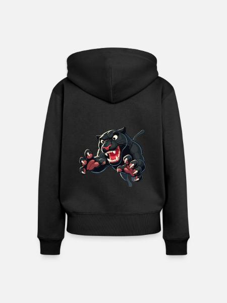 -Angriffe - Frauen Premium Bio Zip Hoodie - Schwarz