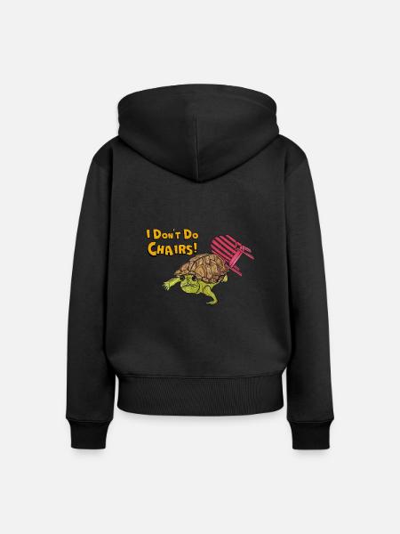 Turtle - Frauen Premium Bio Zip Hoodie - Schwarz