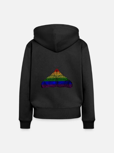 Pride Motte Motiv A - Frauen Premium Bio Zip Hoodie - Schwarz