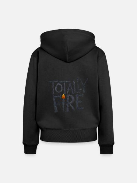 Totales Feuer - Frauen Premium Bio Zip Hoodie - Schwarz