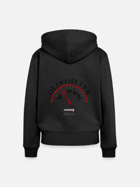Oldometer 30 cumpleaños - Sudadera ecológica prémium con cremallera para mujer - negro