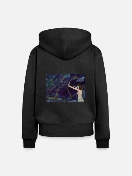 Trust your Aim, Instinct - Frauen Premium Bio Zip Hoodie - Schwarz