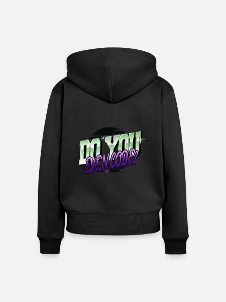 informatics computer language - Frauen Premium Bio Zip Hoodie - Schwarz