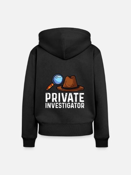 Privatdetektiv Design für Ermittlungsbegeisterte - Frauen Premium Bio Zip Hoodie - Schwarz
