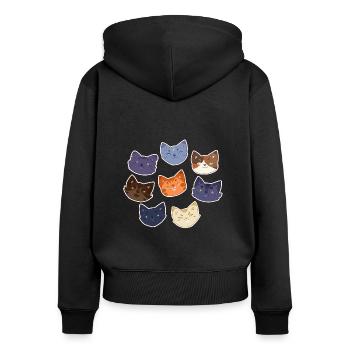 Warrior Cats Firestar Feuerstern Greystripe - Women's Premium Organic Zip Hoodie - black - Back - Julia (174cm)