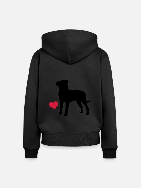 Rottweiler - Frauen Premium Bio Zip Hoodie - Schwarz