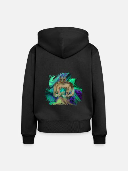 Mana Guard - Frauen Premium Bio Zip Hoodie - Schwarz