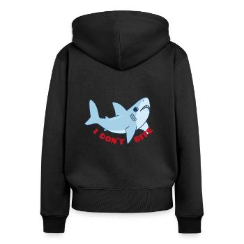 Meerestiere - Frauen Premium Bio Zip Hoodie - Schwarz - Hinten - Julia (174cm)