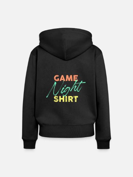 Game night Motive - Frauen Premium Bio Zip Hoodie - Schwarz