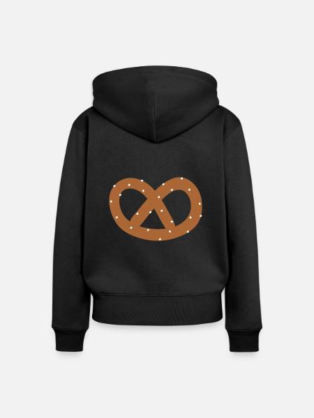 Brezel - Frauen Premium Bio Zip Hoodie - Schwarz