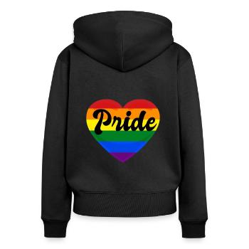 PRIDE - Women's Premium Organic Zip Hoodie - black - Back - Julia (174cm)
