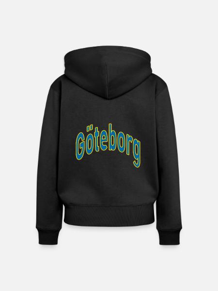 Göteborg - Frauen Premium Bio Zip Hoodie - Schwarz