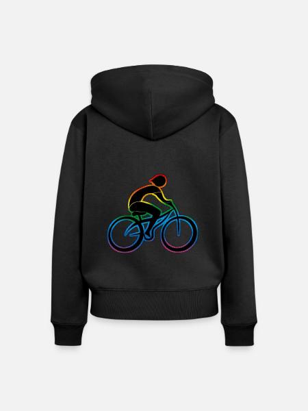 Radfahrer - Frauen Premium Bio Zip Hoodie - Schwarz