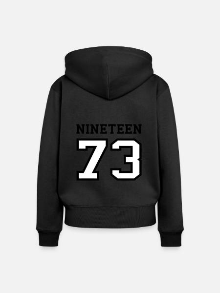 1973 - Frauen Premium Bio Zip Hoodie - Schwarz