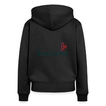 Vodka Lemon Geschenk Party Alkohol Russland - Frauen Premium Bio Zip Hoodie - Schwarz - Hinten - Julia (174cm)