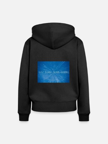 Strahle von innen. - Frauen Premium Bio Zip Hoodie - Schwarz
