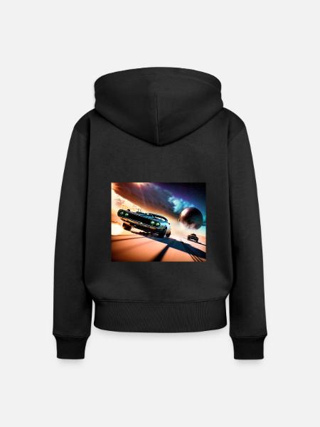 Verrückt und wütend #3 - Frauen Premium Bio Zip Hoodie - Schwarz