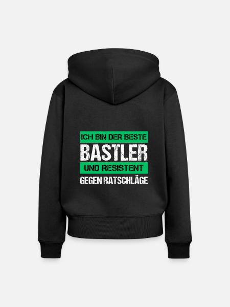 Resistenter Bastler - Frauen Premium Bio Zip Hoodie - Schwarz