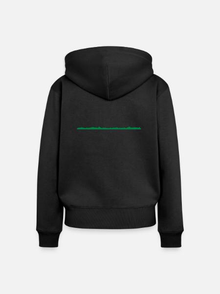 skyline - Frauen Premium Bio Zip Hoodie - Schwarz