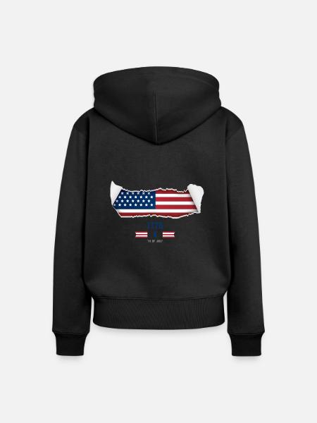 Unabhängigkeit vom 4. Juli - Frauen Premium Bio Zip Hoodie - Schwarz