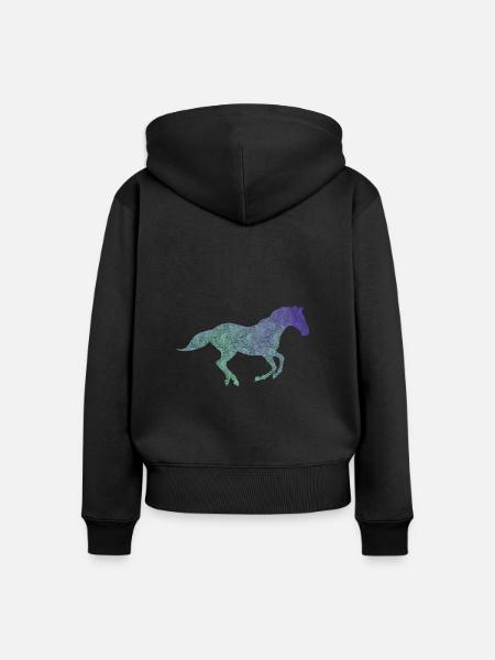 Beauty - Frauen Premium Bio Zip Hoodie - Schwarz