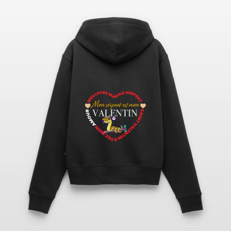 Serpent Valentin Sweat à capuche zippé Premium bio Femme