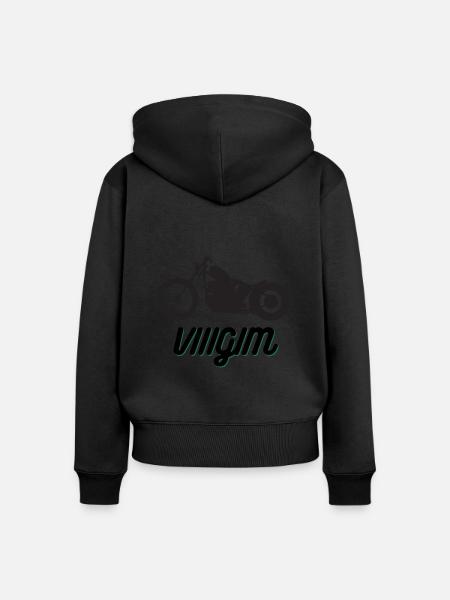Gewohnheit - Frauen Premium Bio Zip Hoodie - Schwarz