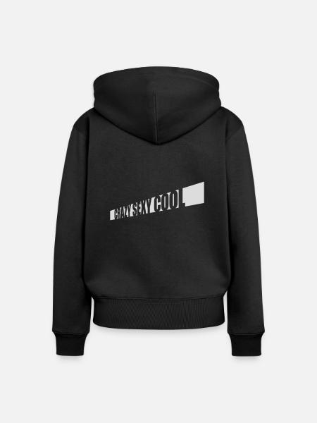 crazy sexy cool Design - Frauen Premium Bio Zip Hoodie - Schwarz