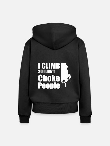 Berge Kletterer Natur Abenteuer - Frauen Premium Bio Zip Hoodie - Schwarz