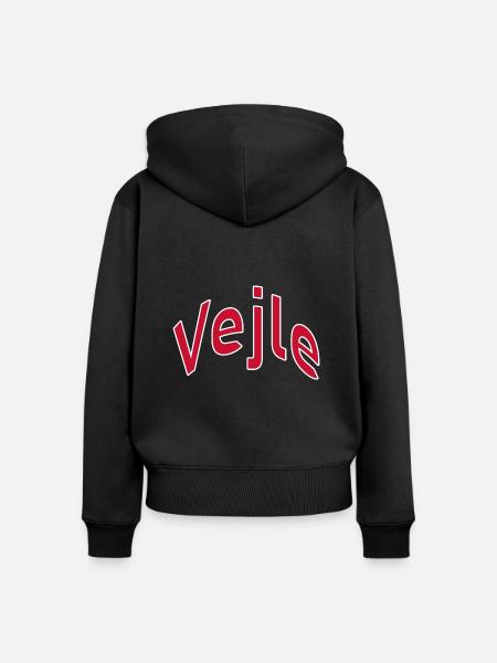 Vejle - Frauen Premium Bio Zip Hoodie - Schwarz