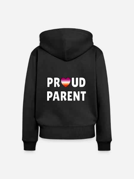Stolze Eltern Lesben-Flagge - Frauen Premium Bio Zip Hoodie - Schwarz