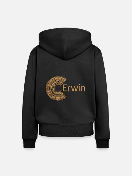 Für Erwin - Frauen Premium Bio Zip Hoodie - Schwarz