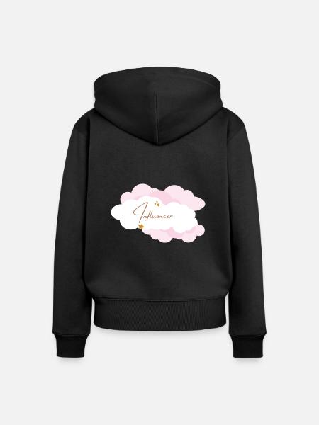 Influencer - Frauen Premium Bio Zip Hoodie - Schwarz