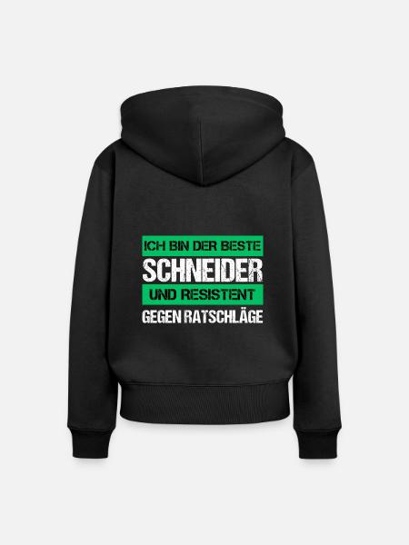 Resistenter Schneider - Frauen Premium Bio Zip Hoodie - Schwarz