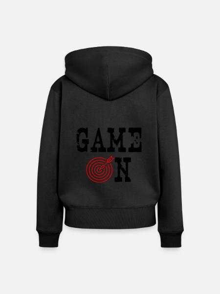 Jeu de fléchettes sur fléchettes Idée cadeau fléchettes - Sweat à capuche zippé Premium bio Femme - noir