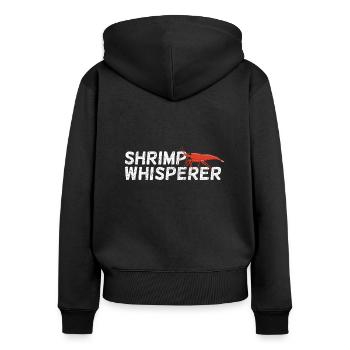 Crevettes Whisperer Shrimp Aquarium Crevettes naines - Sweat à capuche zippé Premium bio Femme - noir - Dos - Julia (174cm)