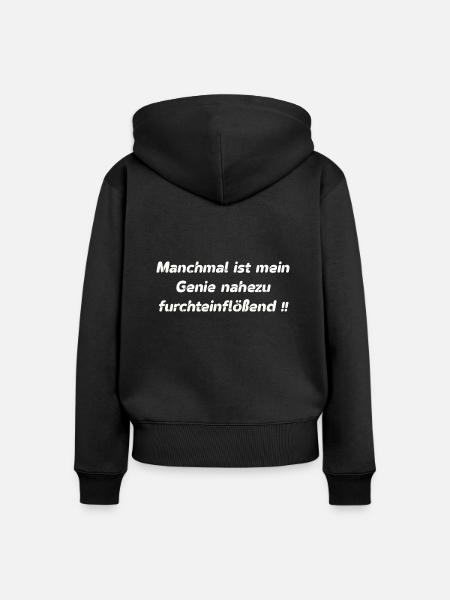 Genie - Frauen Premium Bio Zip Hoodie - Schwarz