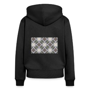 Old window glass with Nordic light - Women's Premium Organic Zip Hoodie - black - Back - Julia (174cm)