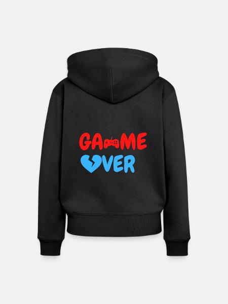 Game Over - Frauen Premium Bio Zip Hoodie - Schwarz