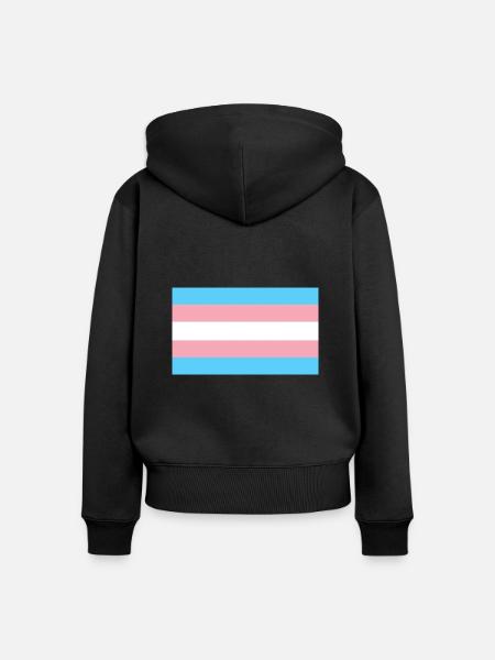 Transgender-Pride-Flagge - Frauen Premium Bio Zip Hoodie - Schwarz