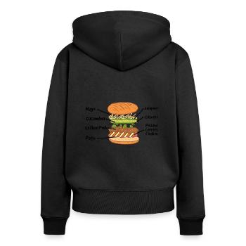 Vietnam Viet Banh Mi Brot Vietnamese I Geschenk - Frauen Premium Bio Zip Hoodie - Schwarz - Hinten - Julia (174cm)