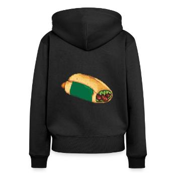Pixel-Perfect Runza - Women's Premium Organic Zip Hoodie - black - Back - Julia (174cm)